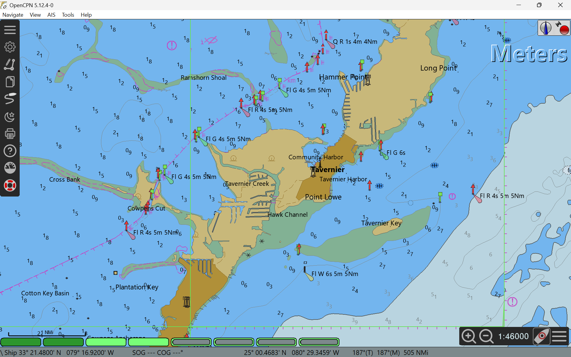OpenCPN nautical chart example